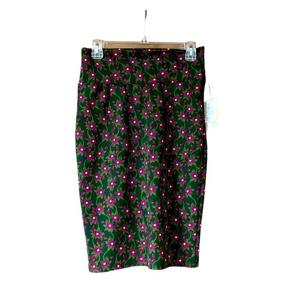 size small LulaRoe Cassie midi Floral pencil skirt - Picture 1 of 5
